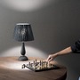 Stolní lampy dekorační - FAN I-ALFIERE/L1 NERO Stolní lampa Alfiere, černé/chrom, 1 x E14, 32 x 54 cm - FANEUROPE - foto 2