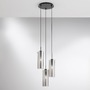 Dekorativní - FAN I-MAGIC-S3-NER Závěsné svítidlo Magic, černá/kouřová, 3 x E27, 27,3 x 27,3 x 150 cm - FANEUROPE - foto 2