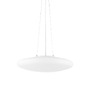 Kruhová - NV 4587601 Závěsné svítidlo PRESSIONE opálové sklo saténová kovová základna chromovaný hliník E27 4x12W IP20 bez žárovky - NOVA LUCE - foto 2