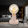Stolní lampy dekorační - BRILO 7023011 TEEPU stolní lampa - s vypínačem, retro, max. 10W, E27 patice, béžová - BRILO - foto 2