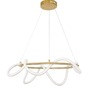 Kruhová - NV 9082092 Závěsné svítidlo CERELIA mosazný zlatý kov a silikonová trubice LED 34W 230V 3000K IP20 stmívatelné - NOVA LUCE - foto 2