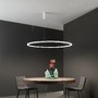Kruhová - FAN LED-HOOP-S120-BCO Závěsné LED svítidlo HOOP bílá, 60 W, 9000 lm, CCT, 120 x 120 x 150 cm - FANEUROPE - foto 2