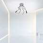Dekorativní - PN 6011-95 PURE-GEMIN LED stropní svítidlo v barvě kartáčovaného hliníku a nastavitelnými hlavami v puristickém designu SimplyDim 3000K - PAUL NEUHAUS - foto 2