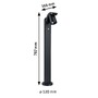 Sloupková - P 94831 LED stojací svítidlo Cuff pohybové čidlo IP44 782mm 3000K 10W 230V 70° antracit hliník - PAULMANN - foto 2