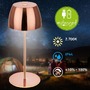 Stolní lampy dekorační - BRILO 7503013 BRILONER LED nabíjecí stolní lampička Serina Mini, bezdrátová, 20cm, IP44, 2,5W, stmívatelné, dotykový vypínač, měď 7503013 - foto 2