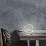Stolní lampy dekorační - LD 15395-21 MINI RITUS LED stolní lampa stříbrný kruh minimalistické šňůrový vypínač 3000K - JUST LIGHT - foto 2