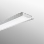 Al profily k zapuštění - FAN I-PROFILO-GORIZIA-XL Profil GORIZIA‑XL pro sádrokarton, stříbrný, opálový difuzor včetně krytek, 200x10,5x1,7 cm - FANEUROPE - foto 2
