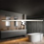 Přisazená - BRI 2194018 Dun svítidlo k zrcadlu - 10W, 1000lm, LED, 2 způsoby montáže, 50 cm, teplá bílá, chrom - BRILONER - foto 2