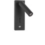Bodová - NV 9170102 Bodové svítidlo FUSE černý hliník nastavitelné vypínač na těle - USB nabíjení LED Samsung 3W 3000K IP20 - NOVA LUCE - foto 2