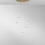 Sestavte si sami - FAN LED-BASE-S-R5-ORO Konstrukce zlatá kovová závěsná konstrukce s integrovaným LED světelným bodem 20 W a kabelem pr. 35 cm x výška 210 cm, nastavite - FANEUROPE - foto 2