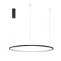 Kruhová - NV 9345605 Závěsné svítidlo TARQUIN černý hliník a akryl LED 48W 230V 3000K IP20 stmívatelné - NOVA LUCE - foto 2