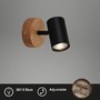 Bodová - BRI 2920-015 LED bodové nástěnné a stropní svítidlo, pr. 9 cm, max. 35 W, černá - BRILONER - foto 2