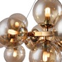 Kruhová - M MOD548PL-25G Závěsné svítidlo Dallas 28W jantarové sklo kov designové - MAYTONI - foto 2
