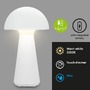 Na stůl - BRILO 7421016 LED nabíjecí stolní lampa 28 cm 2,6W 300lm bílé - BRILO - foto 2