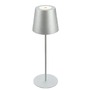 Stolní lampy dekorační - BRILO 7508014 Kiki stolní lampička bezdrátová, dotykový vypínač, nastavitelná výška, stmívatelné, nabíjecí, matný chrom - BRILO - foto 2