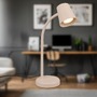 Stolní lampy pracovní - BRILO 7476011 Skriva stolní lampička – nastavitelná, vypínač, GU10 patice, max. 9W, béžová - BRILO - foto 2