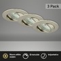 Kruhová - BRI 7232-032 3ks sada LED vestavné svítidlo, pr. 8,2 cm, 5,5 W, matný nikl - BRILONER - foto 2