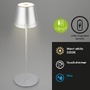 Na stůl - BRILO 7438014 LED nabíjecí stolní lampa 38 cm 2,6W 280lm chrom (starý kód: BRILO 7438-014) - BRILO - foto 2