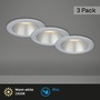 Kruhová - BRI 7041034 LED vestavná svítidla sada, pr.9,5 cm, 3x LED, 4,9 W, 480 lm, matný chrom (starý kód: BRI 7041-034) - BRILONER - foto 2