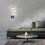 Dekorativní - LD 19114-18 EMANDA LED nástěnné svítidlo černé kroucené teplá bílá 3000K 3000K - JUST LIGHT - foto 2