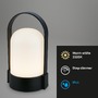 Stolní lampy dekorační - BRILO 7544015 Asa stolní lampička - 1W, 50lm, bezdrátová, LED, stmívatelné, teplá bílá, černá - BRILO - foto 2