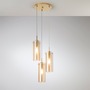 Dekorativní - FAN I-MAGIC-S3-ORO Závěsné svítidlo Magic, zlatá/jantar, 3 x E27, 27,3 x 27,3 x 150 cm - FANEUROPE - foto 2