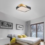 Hranatá - LD 14289-18 BILA LED stropní svítidlo hranaté černá s dekorem dřeva nadčasový design 3000K - JUST LIGHT - foto 2
