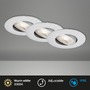 Kruhová - BRI 7602034 LED vestavné svítidlo 4,4 cm 3x 4,9 W 480lm chrom - BRILONER - foto 2