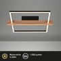 Hranatá - BRI 3842014 Moldura LED stropní svítidlo, stmívatelné, paměťová funkce, 14W, 1650 lm, černá/dřevo - BRILONER - foto 2