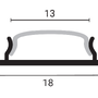 LED profily Optonica - Hliníkový profil pro LED pásek L=2m 18*06mm - foto 2