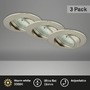 Kruhová - BRI 7209-032 3ks sada LED vestavné svítidlo, pr. 8,2 cm, 4,8W, matný nikl - BRILONER - foto 2