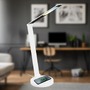 Stolní lampy pracovní - BRILO 7543016 Cuma LED lampa na psací stůl, bezdrátové nabíjení telefonu, stmívatelná, bílá - BRILO - foto 2