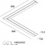 Al profily k zapuštění - NOVA 101802.99 Profil L-16 EVO ANGOLARE OPAL 1+1m - NOVALUX - foto 2