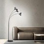 Stojací lampy - LD 15422-18 ZEA LED stojací svítidlo 3 ramenné černá kouřové sklo moderní nastavitelné - LEUCHTEN DIREKT / JUST LIGHT - foto 2