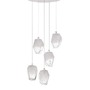 Vícečetná - NV 9160235 Závěsné svítidlo ICE bílé sklo s přechody a bílý kov G9 5x5W 230V IP20 bez žárovky - NOVA LUCE - foto 2