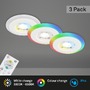 Kruhová - BRI 7040-036 LED vestavná svítidla sada, pr.8,4 cm, 3x LED, 5 W, 460 lm, bílé - BRILONER - foto 2
