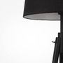 Stojací lampy - M Z177FL-01B Stojací lampa Calvin 60W černá kov/dřevo textilní stínidlo - MAYTONI - foto 2
