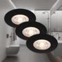 Kruhová - BRI 7046-035 3ks sada LED vestavné svítidlo, pr. 9 cm, 5 W, černá - BRILONER - foto 2