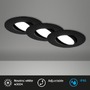 Kruhová - BRI 7597035 3ks sada LED vestavné svítidlo, 9 cm, 4,9W, 480lm černá - BRILONER - foto 2