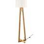 Stojací lampy - NV 40202 Stojací lampa ALMA přírodní dřevo bílé stínidlo černý kabel E27 1x12W bez žárovky - NOVA LUCE - foto 2