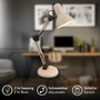 Stolní lampy pracovní - BRILO 7394011 Pixa lampička na psací stůl, vypínač, nastavitelné, E14, béžová - BRILO - foto 2