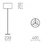 Stojací lampy - RED R14083 NYC/RON 40/25 stojanová Monaco petrolejová/stříbrné PVC/chrom 230V E27 11W - RED - DESIGN RENDL - foto 2
