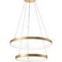 Kruhová - NV 8100281 Závěsné svítidlo LEON plátkovaný zlatý hliník a akryl nastavitelné LED 65W 230V 3000K IP20 stmívatelné - NOVA LUCE - foto 2