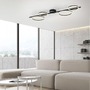 Dekorativní - LD 14211-18 MINI RITUS LED stropní svítidlo černé světelné kruhy krokově stmívatelné 3000K - JUST LIGHT - foto 2