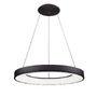 Kruhová - NV 9853044 Závěsné svítidlo RANDO SMART černý hliník a akryl LED 50W 230V 3000K - 4000K IP20 Tuya stmívatelné - NOVA LUCE - foto 2
