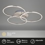 Kruhová - BRI 3090-012 LED rám 71,7 cm 40W 4400lm matný nikl - BRILONER - foto 2