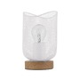 Stolní lampy dekorační - NV 9555800 Stolní lampa LYRON matný bílý kov přírodní dřevo E27 1x12W 230V IP20 bez žárovky - NOVA LUCE - foto 2