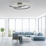 Kruhová - LD 15321-18 LUMACA LED stropní svítidlo černé světelné kruhy do jídelny nebo obývacího pokoje 3000K - JUST LIGHT - foto 2