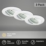 Kruhová - BRI 7296-036 3ks sada LED vestavné svítidlo, pr. 8,2 cm, 6,5 W, bílé - BRILONER - foto 2