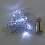 LED osvětlení na BATERIE - DLED BL09 DECOLED LED světelný řetěz na baterie, stříbrné perly, ledově bílá, 10 diod, 1,3 m - foto 2